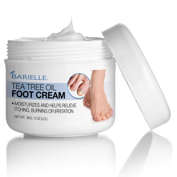 BARIELLE Crema para pies de árbol de té 3 oz. - Crema hidratante para pies reparadora de talones agrietados y secos