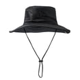 thumbnail image 2 of Helii Sun Hat for Men Women – Wide Brim Breathable Mesh Fishing Hat, Lightweight Quick Dry Bucket Cap with Neck Flap & Adjustable Strap for Hiking Beach Gardening Black,A, 2 of 7