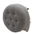 thumbnail image 3 of Yolanda Pouf Rond Décoratif Capitonné Gris Pâle, 3 of 8