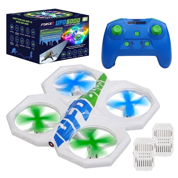 Force1 Ufo 6000 Aerial Multi-Color LED Lights Summer Drone Indoor and Outdoor Flying Toy for Kids Ages 8+