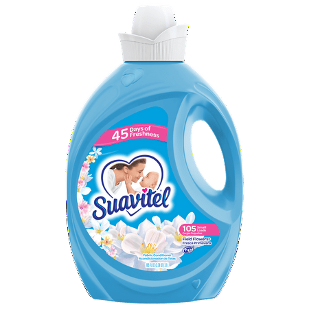 Suavitel Liquid Fabric Softener And Conditioner, Field Flowers, 105 Oz, 105 Small Loads