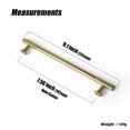 thumbnail image 3 of Goo-Ki 7.6''(192mm) Hole Center Brushed Gold Zinc Alloy Cabinet Handles - Striped Decorations Cabinet Pull Hardware for Bedroom, Kitchen, 6 Pack, 3 of 6