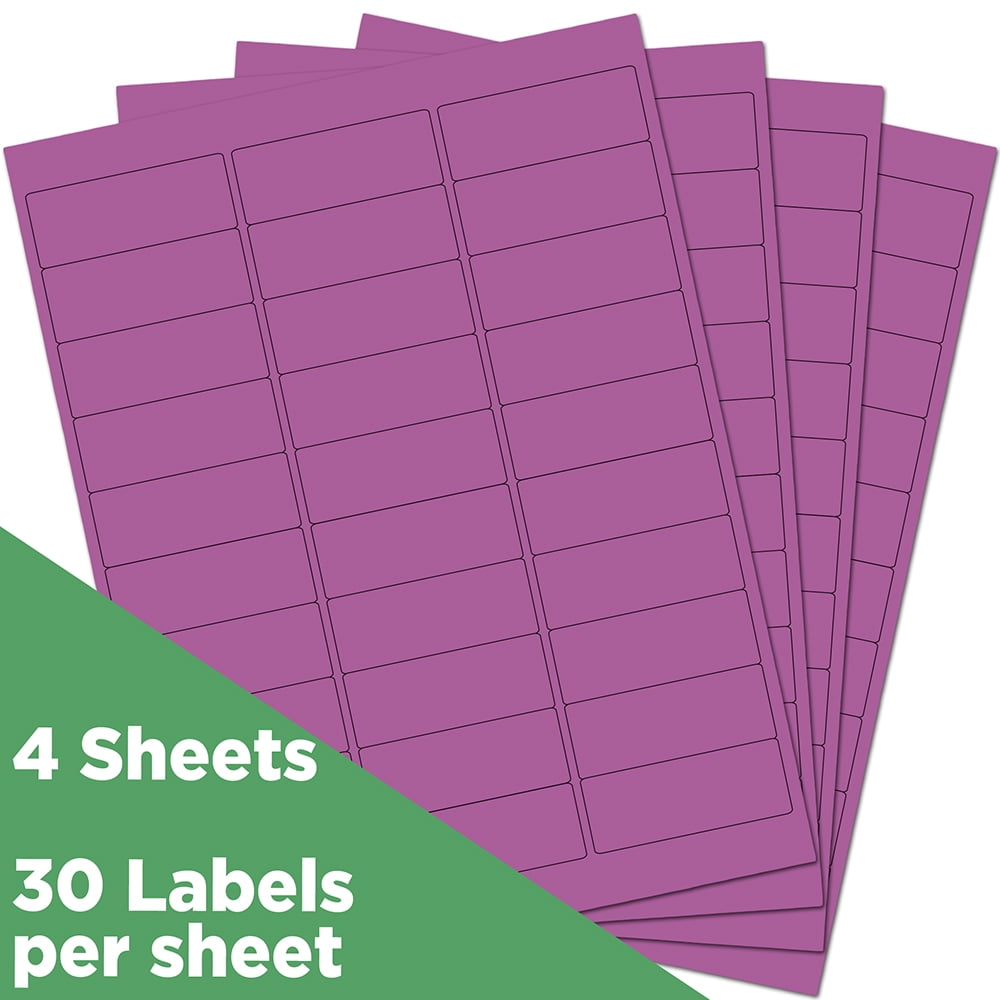 JAM Paper Return Address Labels, 1 x 2 5/8, Violet Purple, 120 per Pack
