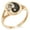 Rose Gold, variant on Stainless Steel Bonsai Tree Yin Yang Minimalist Oval Top Polished Statement Signet Ring