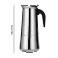 thumbnail image 3 of Steel Coffee Pot Italian Moka Pot Espresso Coffee Maker Pot Cafe Percolator Tools for Latte Maker Stovetop Coffee, 3 of 5