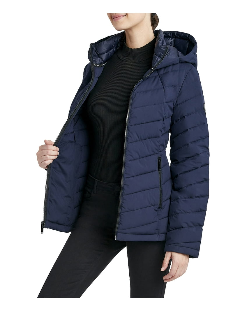 HFX Women's Short Stretch Quilted Jacket Front Zipper Hand