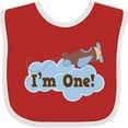 thumbnail image 3 of Inktastic 1st Birthday Airplane I'm One Boys Baby Bib, 3 of 4
