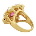 thumbnail image 2 of Fashion Alloy Yellow Gold-Tone White Pink Clear CZ Statement Cocktail Ring, 2 of 3