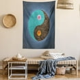 thumbnail image 2 of Yoga Decor Wall Hanging Tapestry, Yin-Yang Image with Flowers Peace Balance in Earth Opposite Contrary Forces Art, Bedroom Living Room Dorm Accessories, 60 X 80 Inches, by Ambesonne, 2 of 5