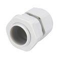 thumbnail image 3 of M22 Cable Glands Waterproof Plastic Joint Adjustable Locknut White for 10mm-13mm Dia Cable Wire, 3 of 3