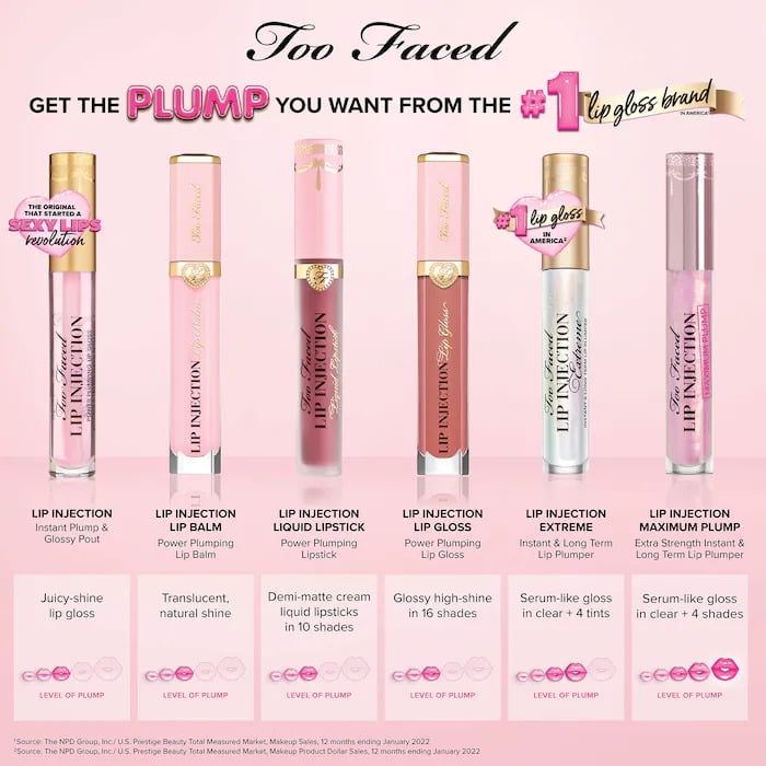 Too Faced Lip Injection Power Plumping Lip Gloss Soulmate 0.22 oz