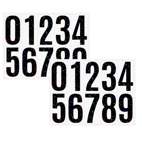 Custom Mailbox Numbers Decal,Vinyl Reflective Mailbox Numbers Stickers,House Numbers for Outdoor,Display Your Address and Street Name,Double Sided Decal (0~9,2 Pack)
