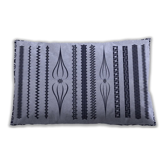Ahgly Company Outdoor Rectangular Contemporary Lumbar Throw Pillow, 13 inch by 19 inch