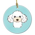 thumbnail image 1 of Adorno de cerámica Checkerboard Blue White Poodle BB1195CO1 Caroline's Treasures BB1195CO1, 1 of 1