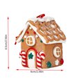 thumbnail image 3 of Christmas Gingerbread House Ornament, Mini House Hanging Ornament, Candy Cane Door Design for Christmas Tree, Wreath, Garland and Festive Holiday Display, 2.75 Inch, 3 of 7