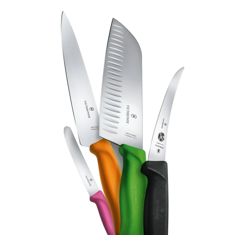 Swiss Classic Colorful 6-Piece 4.5 Serrated Utility Knife Set by  Victorinox at Swiss Knife Shop