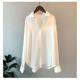 thumbnail image 3 of Camisa de seda Vintage para mujer, Blusa de manga larga, 1 unidad, 3 of 5