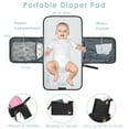 thumbnail image 5 of Kabaqoo Large Baby Diaper Backpack, Multifunction Waterproof Mom Bag with Changing Pad, black, 5 of 7