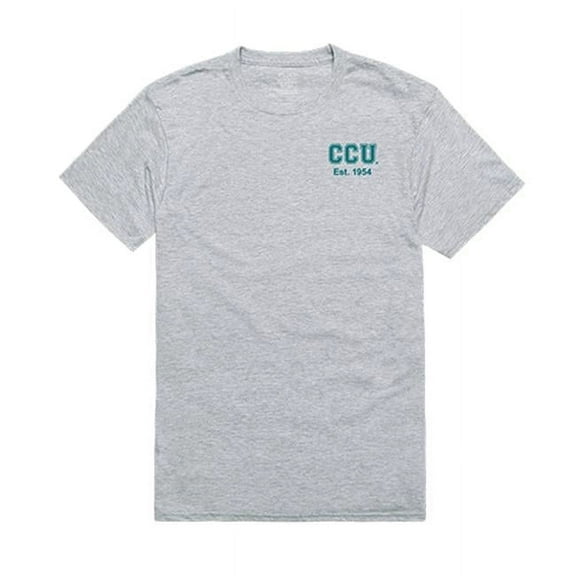 W Republic Apparel 528-116-HGY-01 Coastal Carolina University Mens Practice Tee, Heather Grey - Small