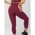 thumbnail image 3 of Women’s High Waist Tummy Control Capri Leggings, Moisture Wicking Activewear, 3 of 10