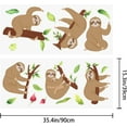 thumbnail image 6 of 2Sheets Cute Sloth Wall Stickers Peel and Stick Wall Decals Removable Self Adhesive Vinyl Wall Stickers, 6 of 7