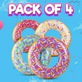 thumbnail image 4 of Rykon Inflatable Donuts, Pack of 4, 24-Inch Donut Pool Floats for Kids Ages 2-6, Assorted Swim Rings with Sprinkles, Pool Floaties & Party Decorations, 4 of 5