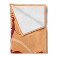 thumbnail image 2 of Rodeo Soft Flannel Fleece Blanket, Cowboy Tie-Down Roping over a Bull in an Arena Country Folk West Print, Cozy Plush for Indoor and Outdoor Use, 50" x 60", Dark Orange and Burgundy, by Ambesonne, 2 of 5