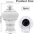 thumbnail image 2 of Plastic Curtain Rod Head Round Drapery Pole Finials White 98x65mm, 2 of 6