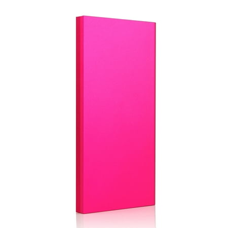 Drhotdeal 20000mah Double USB Ultra Thin Portable External Battery Charger Power Bank for Mobile Cell Phone iPhone, HotPink