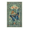 thumbnail image 3 of Lahome Decor 3'x5' Butterfly Bedroom Rug,Area Rugs 3x5ft Rugs for Entryway. Non-Slip Washable Rugs Stain Resistant Boho Floral Rug Low-Pile Throw Rug for ‎‎Living Room Office,Green, 3 of 10