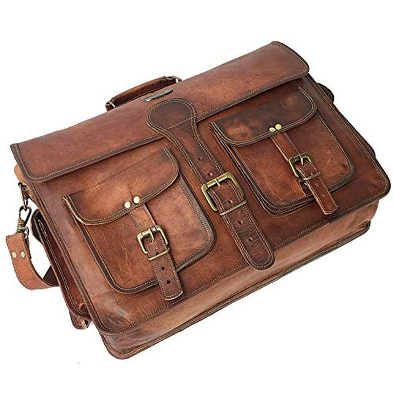 Men's Medium Leather Messenger Bag