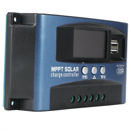 

Solar Panel Regulator Charging Controller Auto Tracking For Home Battery Charge Management Garden Street Light 36/48/60V-100A Aluminum Alloy Plate