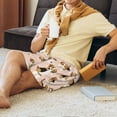thumbnail image 5 of Fuzoiu Beagle Dog On Brown Print Pajama Shorts for Men, Men's Pajama Bottoms,Mens Lounge Sleepwear,Pajama Pants with Pocket-3X-Large, 5 of 6