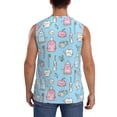 thumbnail image 4 of Uemuo Funny Cute Teeth Pattern Men's Sleeveless T-Shirt,Muscle Athletic Tank Top, Moisture-wicking Quick-dry Breathable Classic Tee Top for Gym Run Outdoor Sports-Large, 4 of 8