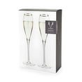 thumbnail image 6 of Viski Gold-Rimmed Crystal Champagne Flutes, Wedding Gifts, 8oz Set of 2, 6 of 6