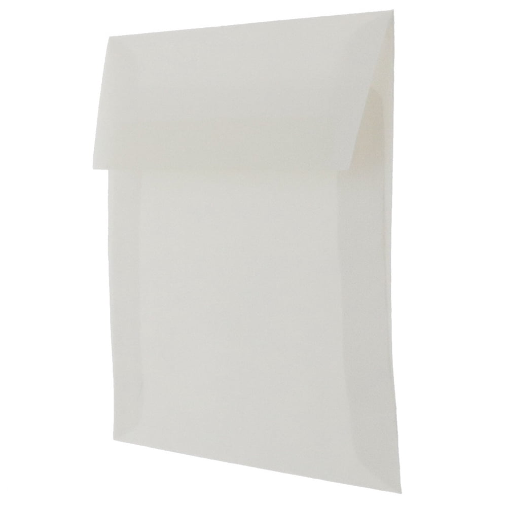 JAM Paper 6 x 6 Translucent Envelopes, Platinum, 50/Pack