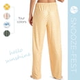 thumbnail image 4 of Hello Mello Snooze Fest Lounge Pajama Pants Soft Sleepwear Bottoms, Hello Sunshine (Women's), 4 of 8