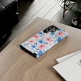 thumbnail image 4 of Blue and Pink Floral Tough Phone Case For Samsung. Samsung Case. Compatible, iPhone 13, 4 of 5