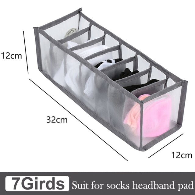 UMMH Grids Sock Storage Underwear Organizer Boxs Foldable
