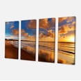 thumbnail image 2 of Coucher de Soleil Coloré sur la Plage - Impression d'Art sur Toile Paysage, 2 of 3