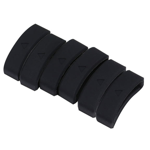 SHINYPASING watch band compatible for garmin Strap Loop Rings Keeper Black 6Pcs
