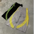 thumbnail image 2 of Pantalones de chándal de pierna recta con estampado de letras a rayas estilo retro hip-hop de Harajuku, pantalones de chándal deportivos informales con personalidad urbana americana para correr, 2 of 4
