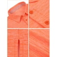 thumbnail image 4 of Demotime Men's Golf Polo Shirts Short Sleeve Orange L Performance Shirt Moisture Wicking Dry Fit Golf Shirts for Men, 4 of 7