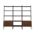 thumbnail image 2 of Walker Edison Arlo 3-Piece Engineered Wood Storage Shelving in Dark Brown Walnut, 2 of 10