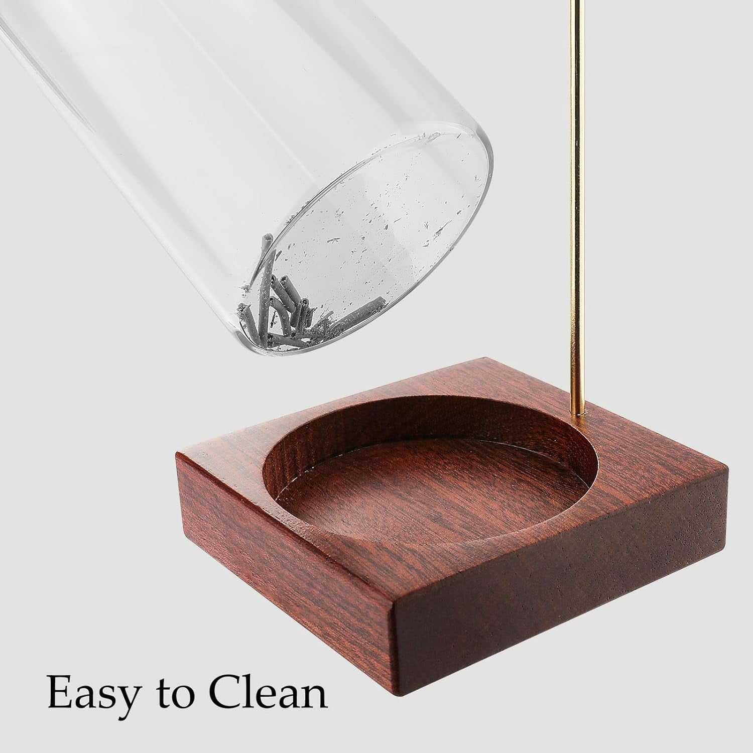 2pcs Incense Holder,Wooden Incense Holder for Sticks with 20 Incense Sticks, Anti-ash Incense Burner with Glass Ash Catcher for Meditation Yoga Spa Gift, Decor