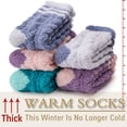 thumbnail image 4 of Calcetines Fuzzy Socks EBMORE Fleece Fluffy Cabin Plush de invierno para mujer, 4 of 6