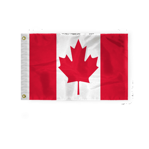 AGAS Canada Flag 18 x 36 inch Outdoor 200D Nylon Double Stitched Hem Rust Proof Brass Grommets Canvas Header Canadian Flag