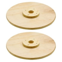 2pcs Practical Barbell Plate Wooden Dumbbell Plate Weights Plate Change Bumper Plate