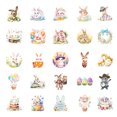 thumbnail image 2 of Calcomanías de vinilo impermeables con forma de conejo de pascua, 50 unidades, 2 of 2