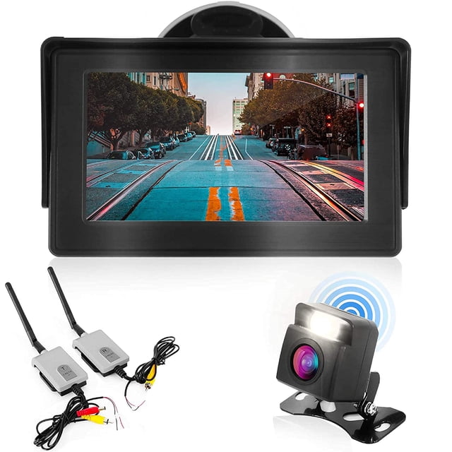 Cámara de Reversa Inalámbrica Pyle PLCM4580WIR con Pantalla LCD Impermeable de 4.3"